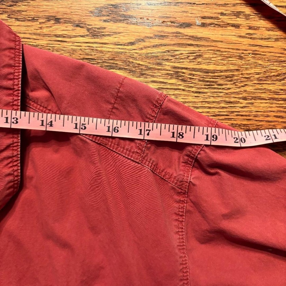 Columbia Sportswear Camp Shirt Button Up Short Slv Vented Brick Red Men's sz M - Picture 8 of 11